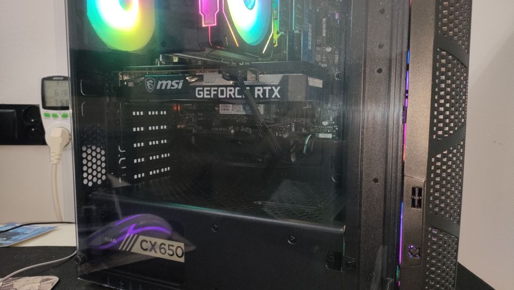 PC RGB GRY Intel i5 10400f 6/12 DDR4 16GB RTX3060 12GB 650w WiFi W11