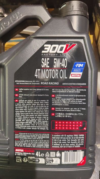 Óleo Motul 300v racing
