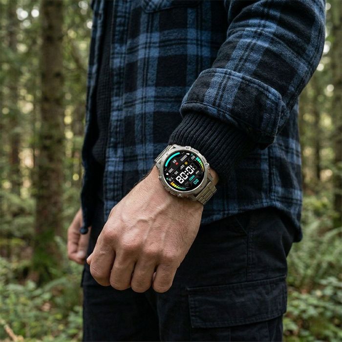 smartwatch gravity grafitowy pasek + bransoleta gt42-4
