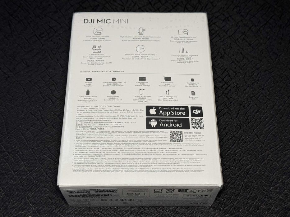 DJI Mic Mini - бездротова система: 2 мікрофони, приймач, зарядний кейс