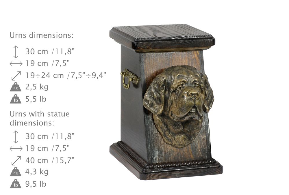 Bernardyn urna drewniana z psem Art-Dog