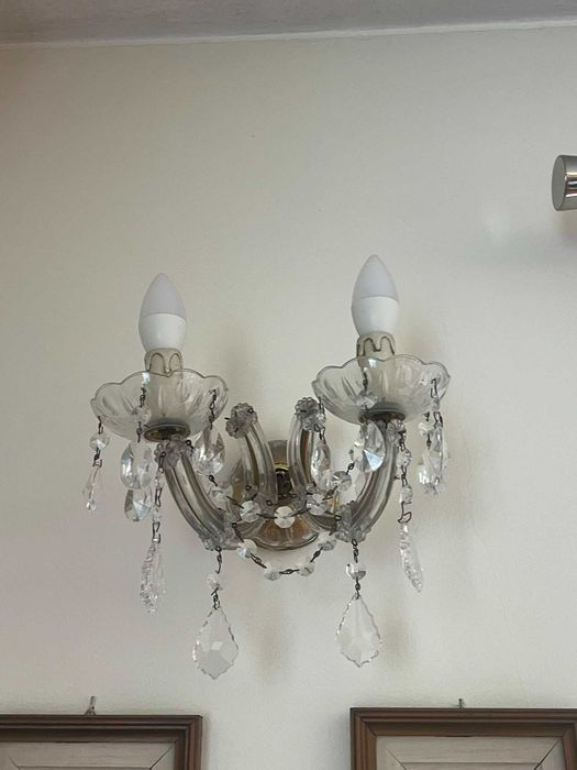 Conjunto de 7 candeeiros em cristal