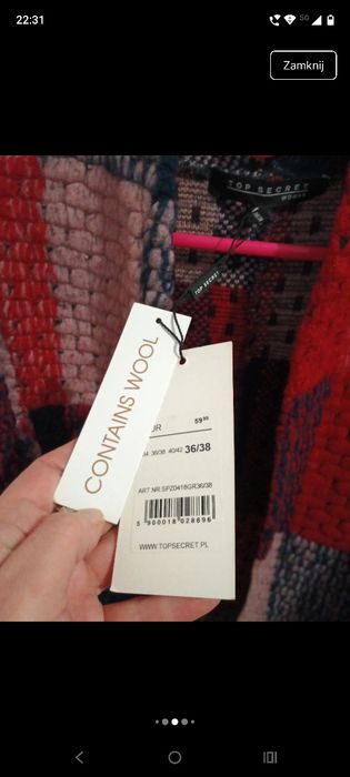 Płaszczyk damski r M