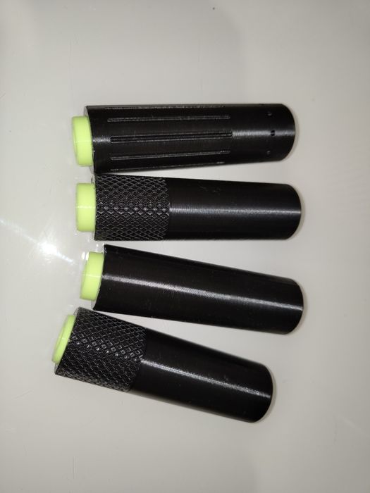 Silenciadores airsoft 3D com ponta amarela