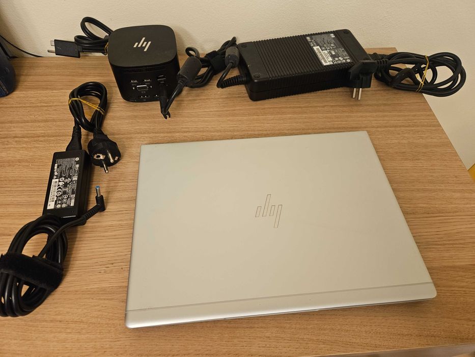 laptop HP EliteBook 830 G5 wraz ze STACJĄ DOKUJĄCĄ 230W. i5-8gen,512+8