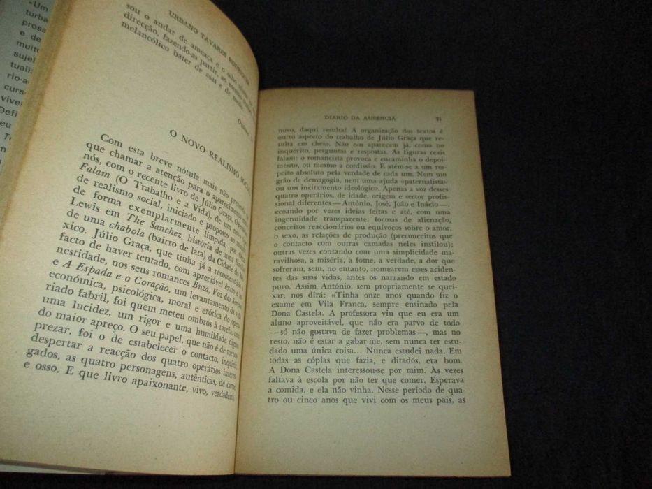 Livro Diário da Ausência Urbano Tavares Rodrigues