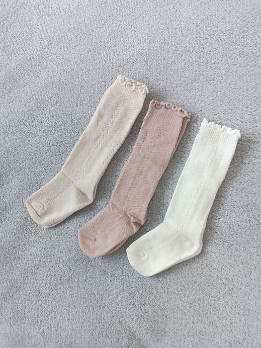 Ażurowe podkolanówki