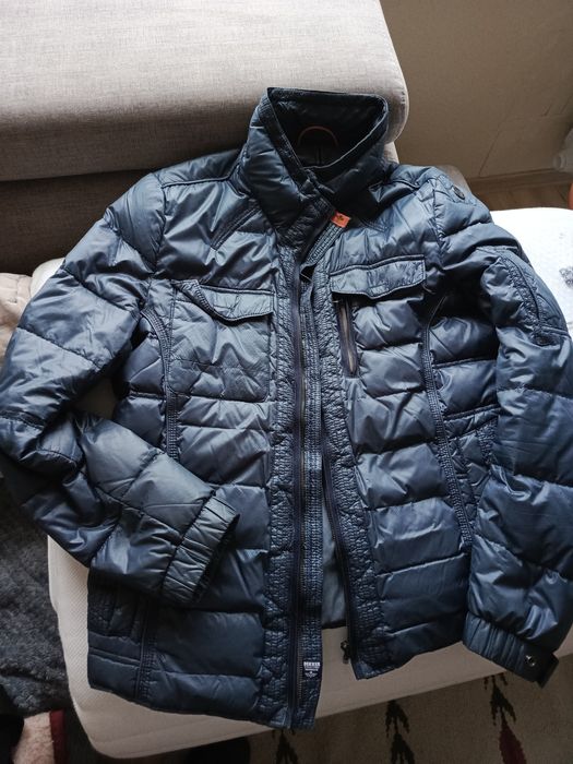 Dekker UK-stylowa pikowana kurtka męska jesień/zima/stalowy szary/L