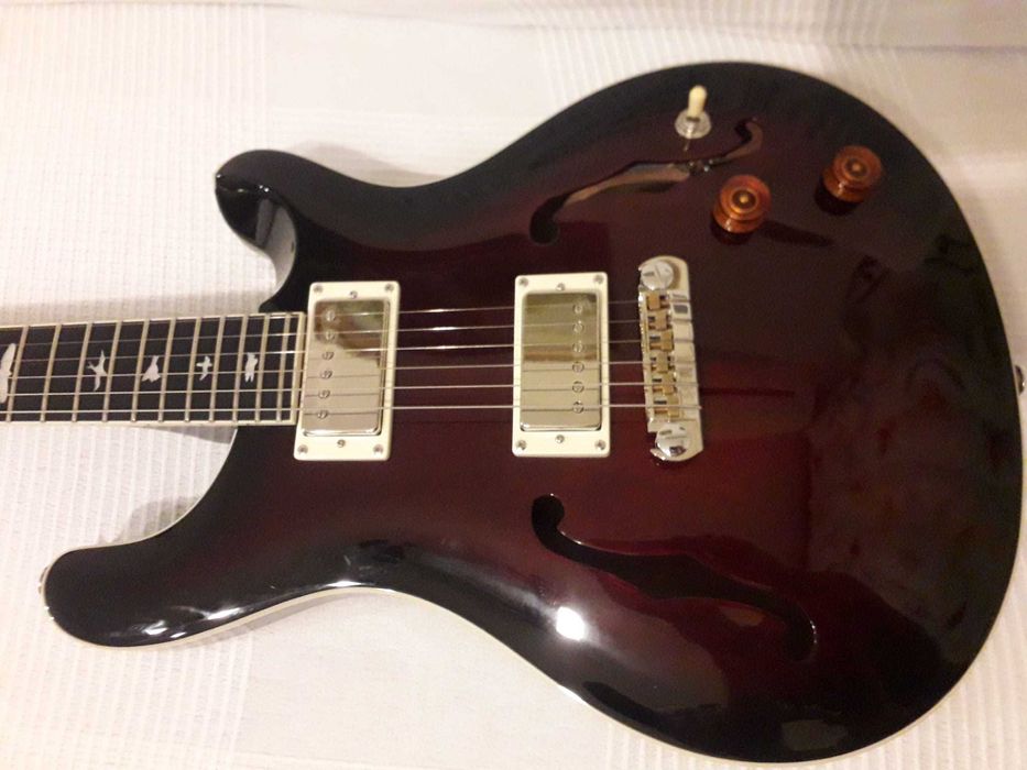 Gitara elektryczna PRS SE Hollowbody Standard Fire Red Burst + case