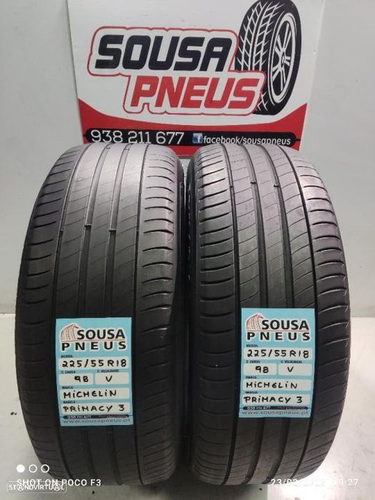 2 pneus semi novos 225-55r18 michelin - oferta dos portes