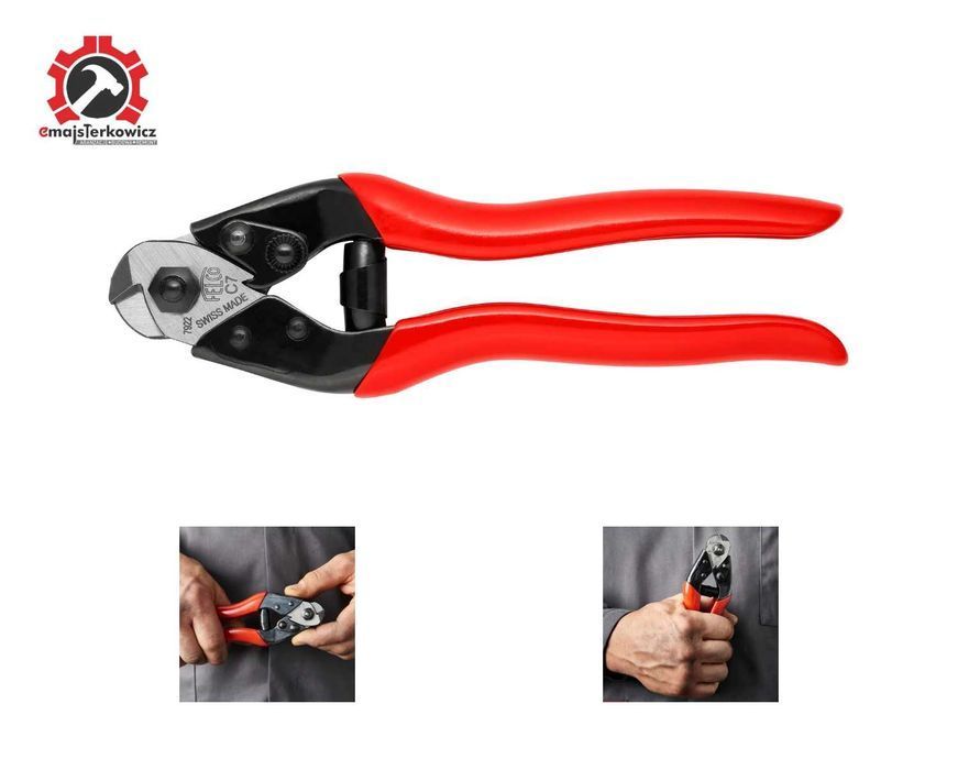 FELCO C7 nożyce przecinak do lin stalowych i kabli do 7 mm, profesjonalne szwajcarskie