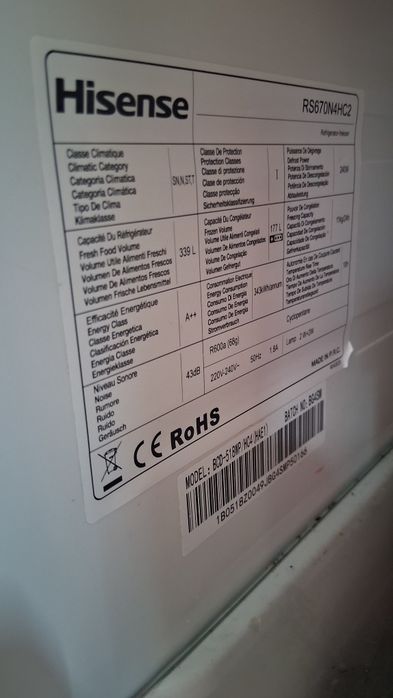 Frigorifico Americano Hisense para peças