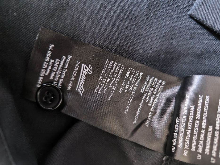 Brandit koszula męska XXL czarna krótki rękaw duży rozmiar