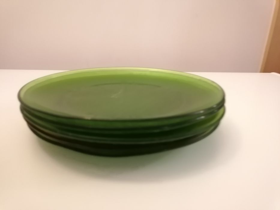 Conjunto de 5 pratos em  pirex