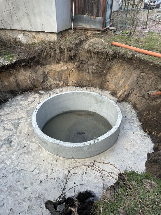 Септик під ключ, київська область, монтаж 1/2 дні, комуникации, кільця