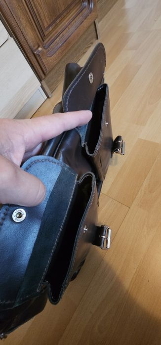 Torba podróżna lub na laptopa, gróba skóra