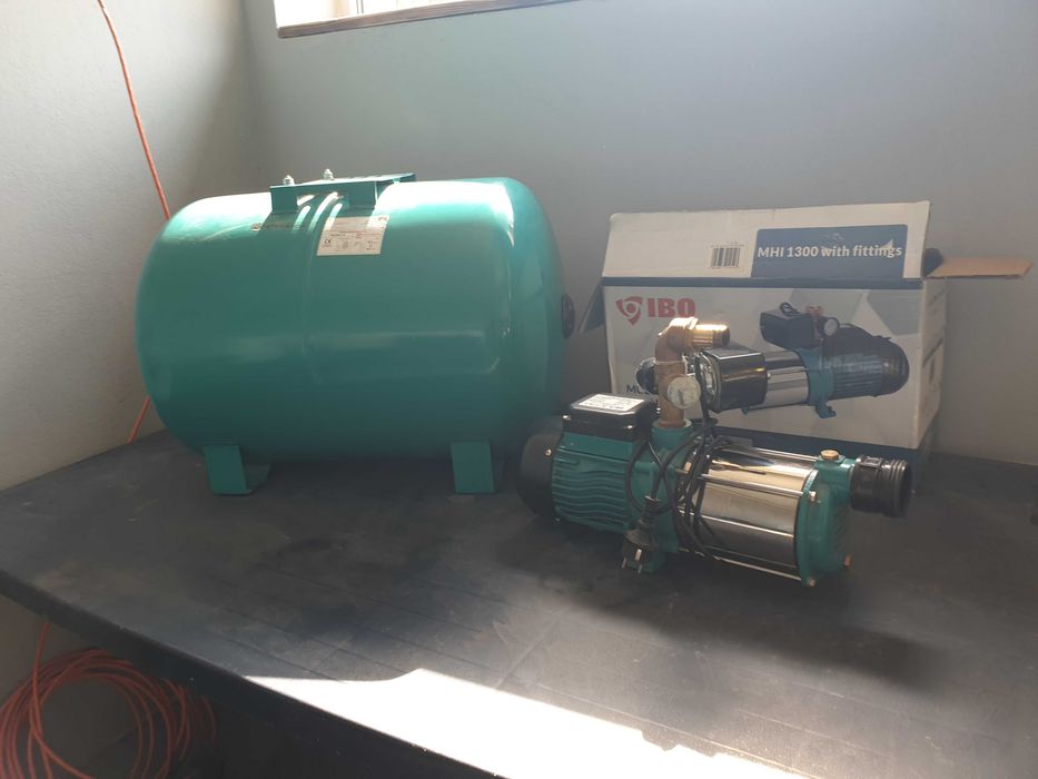 Zestaw pompa+hydrofor Mhi1300 ze zbiornikiem 100l