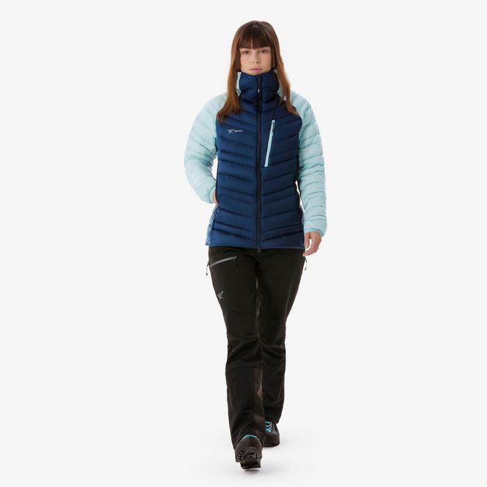 Casaco de Penas Alpinismo Mulher Azul Marinho - AZUL gelo