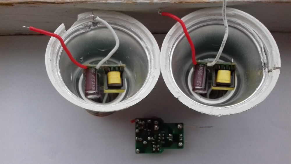 Плата с лампочки (драйвер лампочки) на 9 или 12 вольт: 30 грн ...