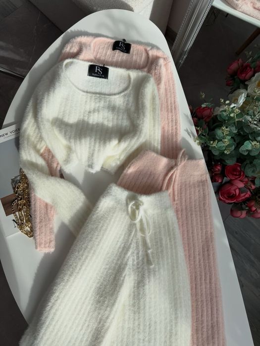 Костюм двійка з ангори лонг штани палаццо