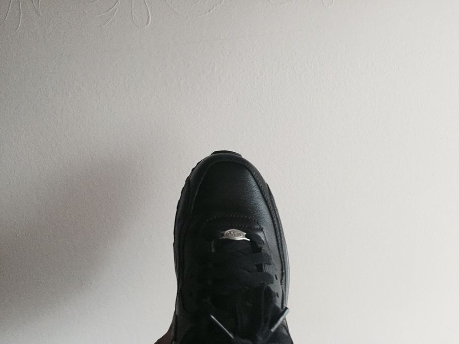 NIKE AIR MAX 90 42 czarne skórzane jak nowe / 100% oryginalne