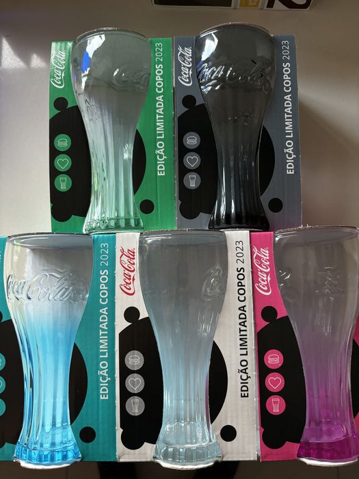 Coleçao  5 copos McDonalds Coca Cola 2023