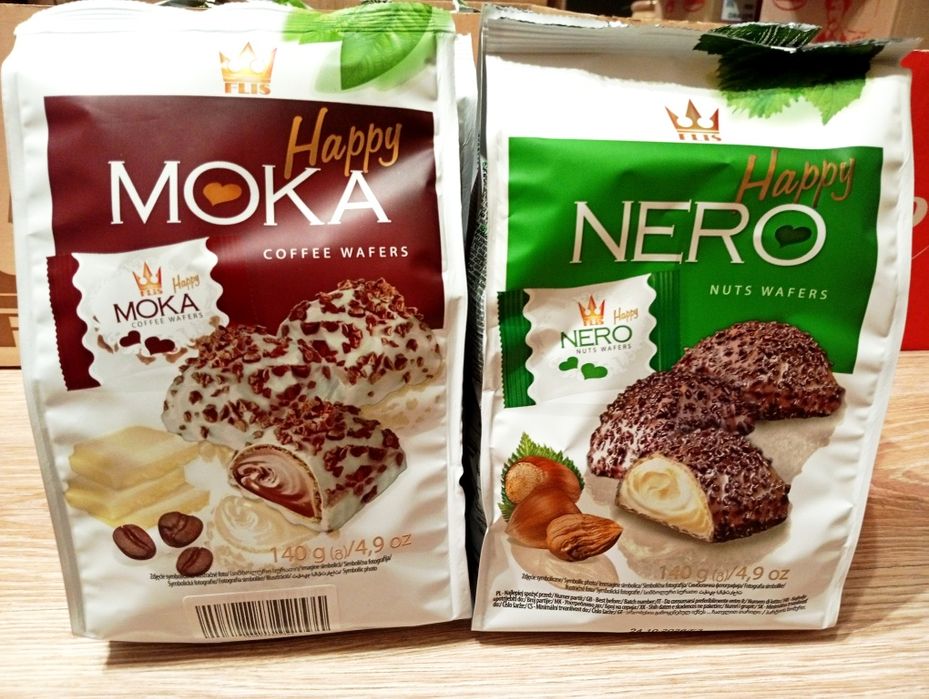 Pyszne pralinki waflowe Flis.4 smaki.10 sztuk.