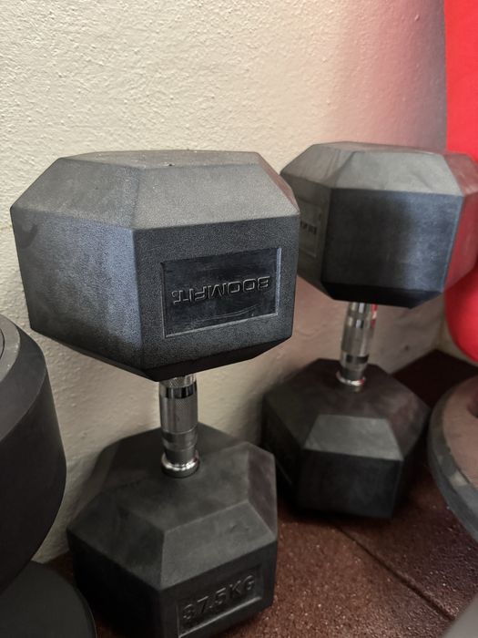 Ler Descrição!!! Vendo Par de Halteres 32,5 + 37,5