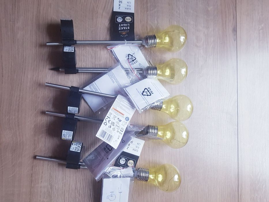 Nowe lampy solarne marki Dealz 5 sztuk