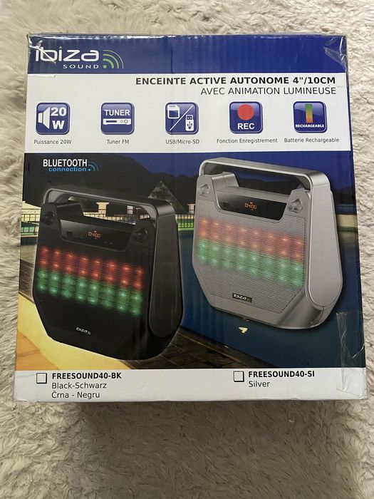 Głośnik Przenośny Ibiza Sound FREESOUND40-SI 20W Bluetooth NOWY Okazja