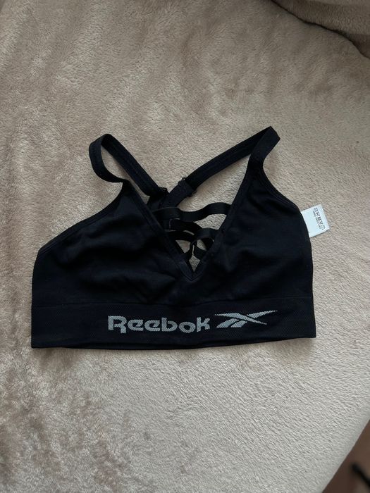 Stanik sportowy czarny Reebok