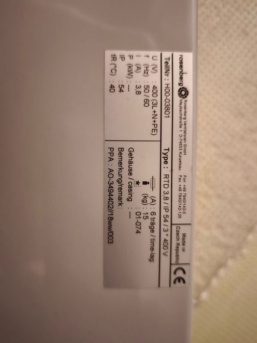 Продам Rosenberg RTD 3,8/IP54