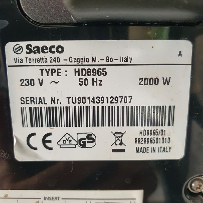 Кофемашина Saeco GranBaristo HD8965, б/у, состояние хорошее