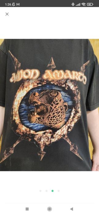 крута метал футболка  Amon Amarth з двохстороннім принтом розмір Л,під