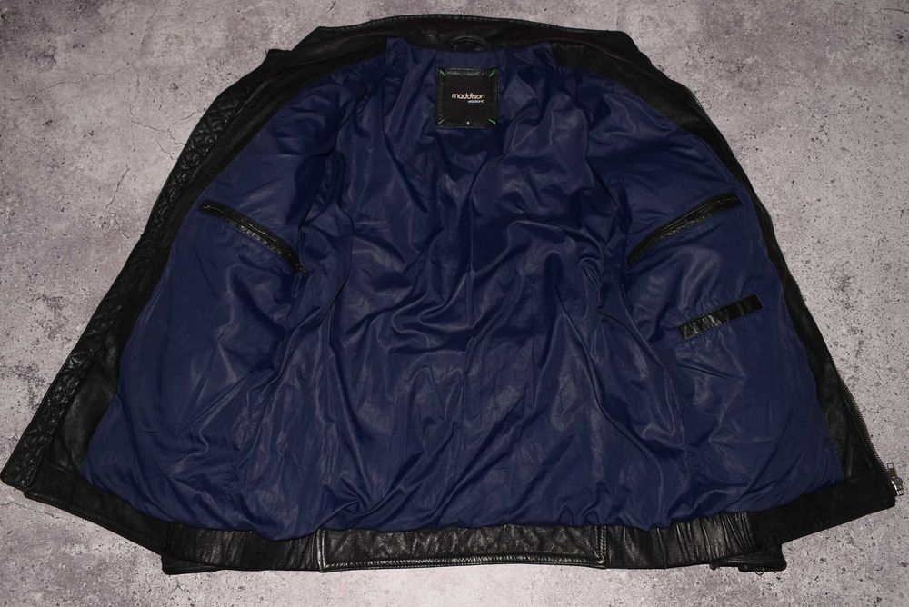 Maddison Down Leather Jacket (Мужская Зимняя Кожаная Куртка Пуховик )