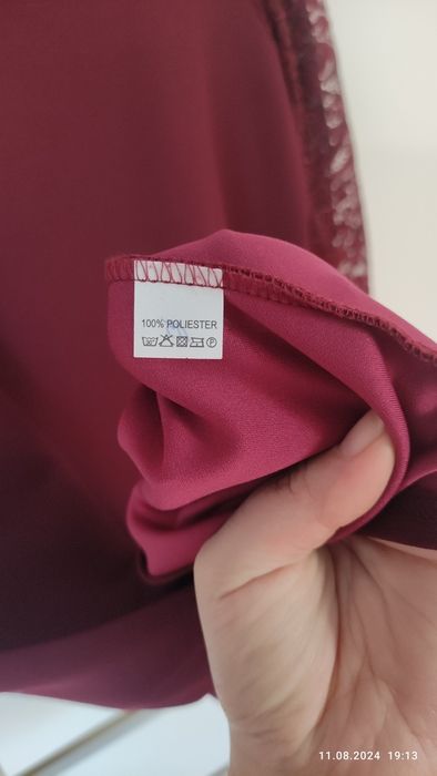 Bordowa klasyczna sukienka r 48 50