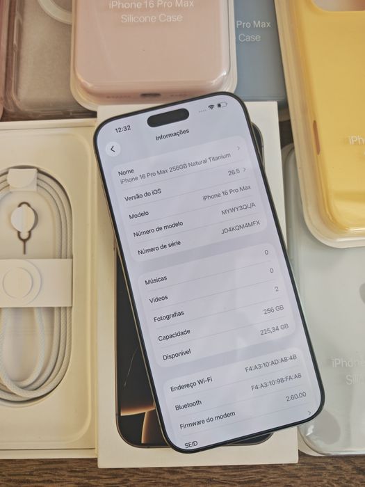 iPhone 16 Pro Max 6.9" 256GB Natural Titanium Seminovo C/Garantia Aceito Retomas