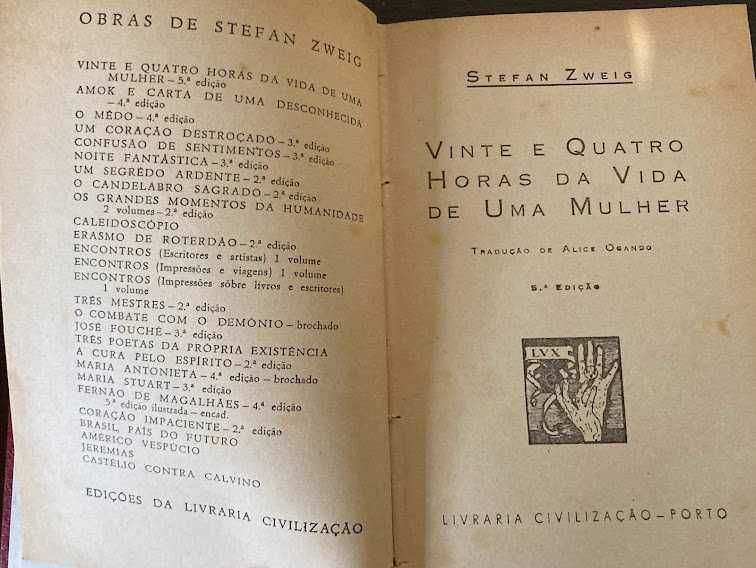Livros antigos de Stefan Zweig, encadernados