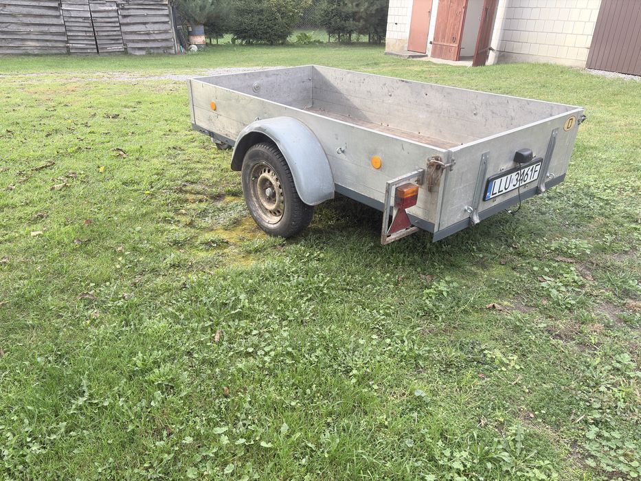 Przyczepka samochodowa Schraml 650 kg 245x123 cm aluminiowe burty