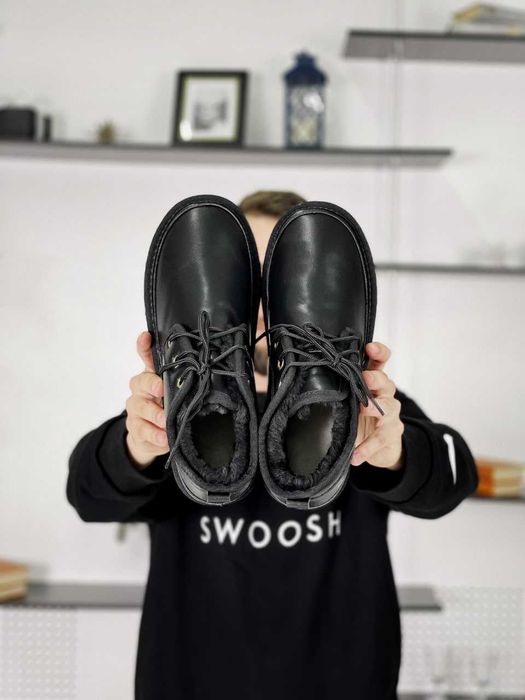 Уггі 36-45 UGG Neumel Black premium угги шкіряні АКЦІЙНА ЦІНА