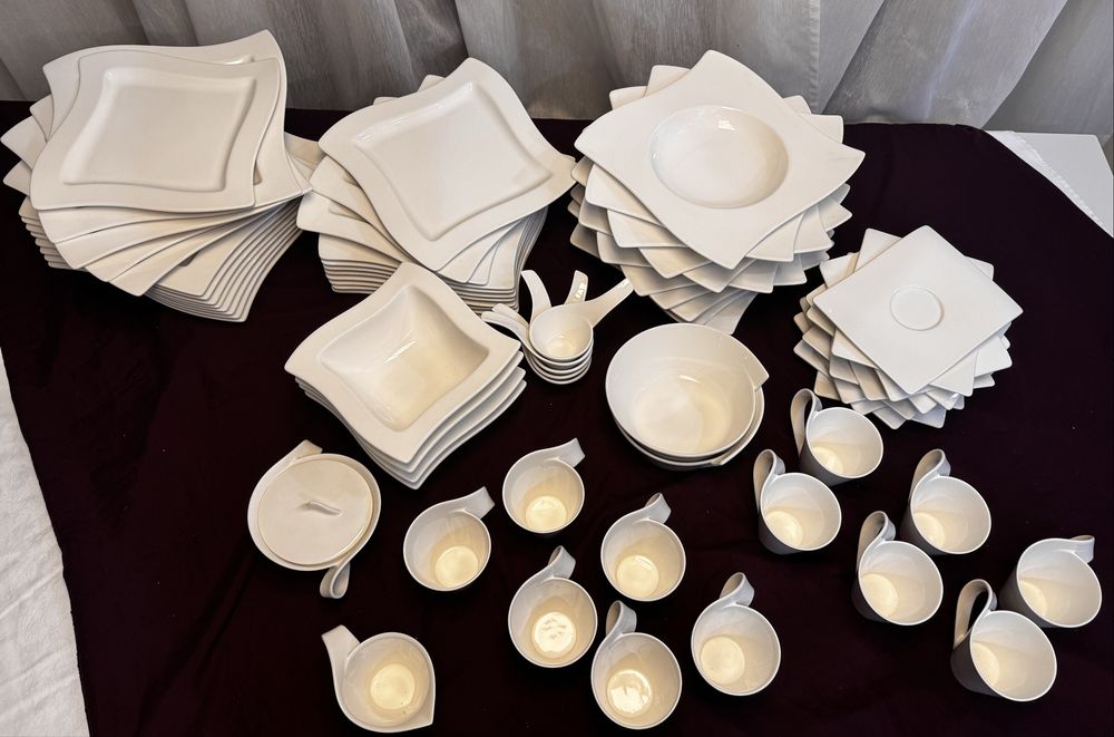 Преміум сервіз Villeroy Boch New Wave — новий, 12 персон, квадратний