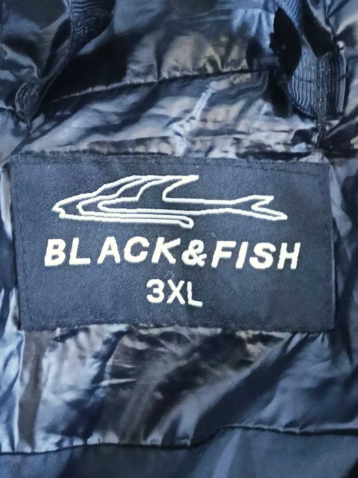 Bardzo ciepła gruba długa kurtka puchowa Black&Fis