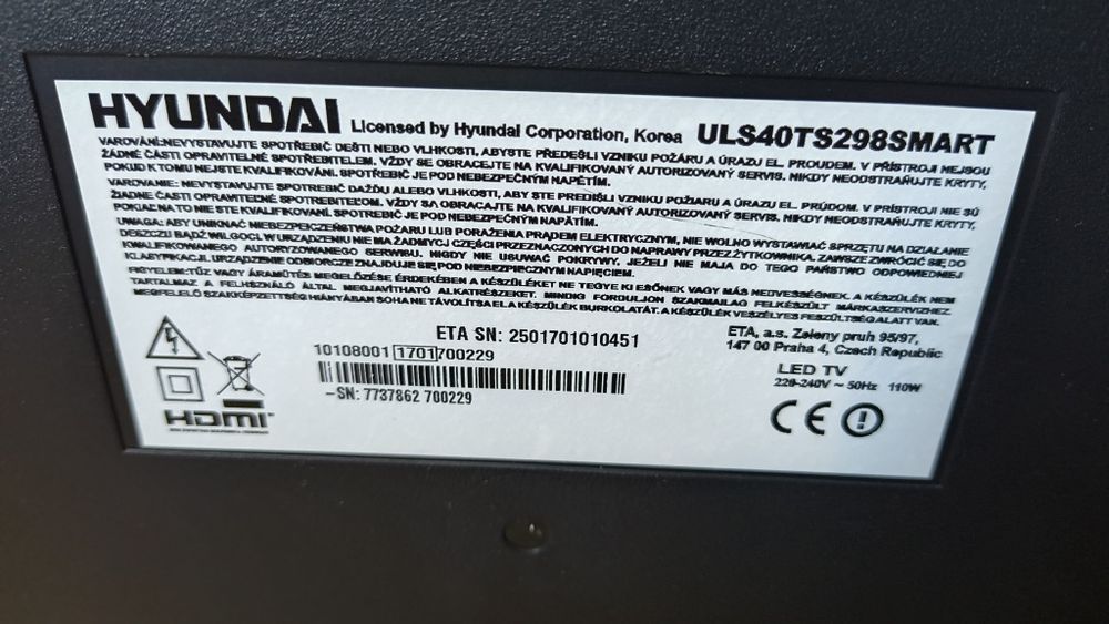 Telewizor Hyundai 40 cali