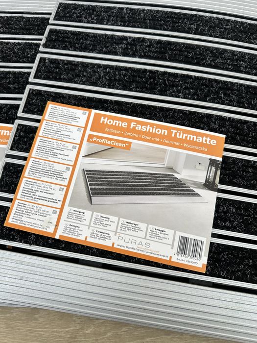 Wycieraczka 70x43cm 2szt zestaw o wyglądzie aluminium, TPE-VC