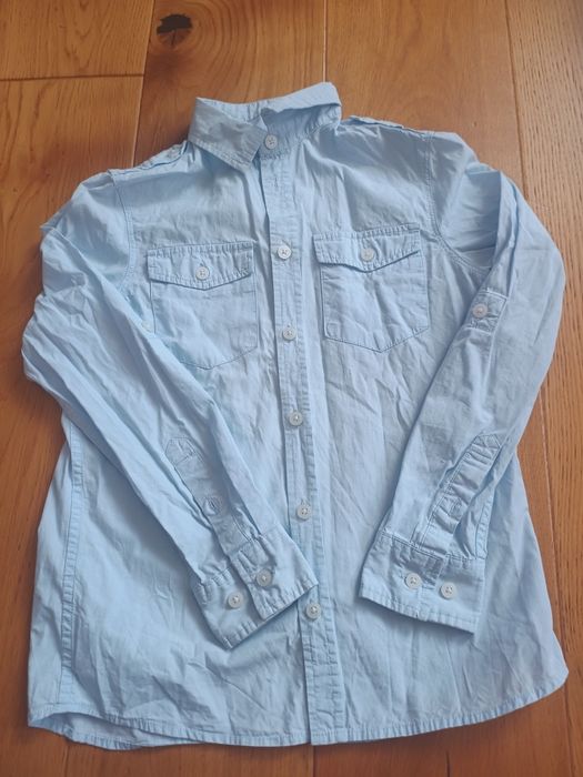 Koszula h&m 140 niebieska
