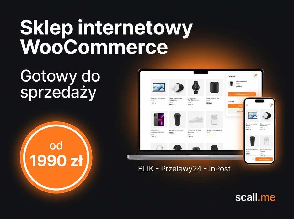 Sklep internetowy WooCommerce od 1990 zł | gotowy w kilka dni | BLIK, Przelewy24, InPost | cała Polska