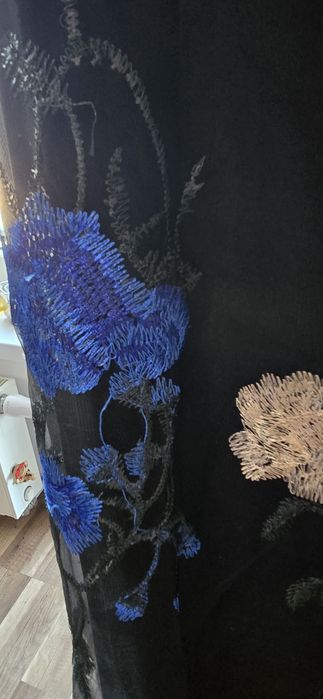 Nowa Elegancka Sukienka Z Siateczki W Kwiaty 3D Ro. XXL/44/16
