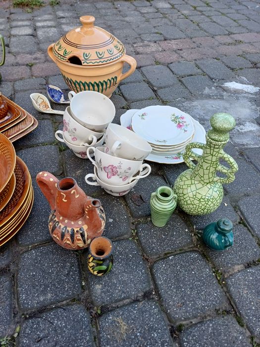 Talerze wazony porcelana porcelit szkło kryształ filiżanki kubki PRL