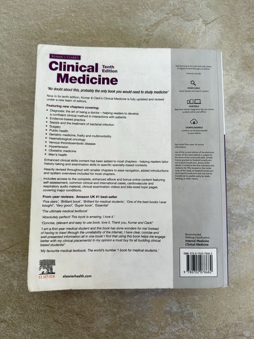 Livro Kumar & Clark’s Clinical Medicine (10ª Edição em Inglês) Feather, Randall, Waterhouse