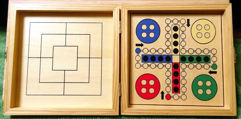 Gry podróżne - mini chińczyk, młynek, warcaby i tryktrak